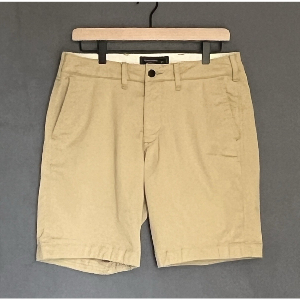 Abercrombie & Fitch Shorts Mens Sz 30 Tan Khaki Chino Stretch Cotton Preppy - Picture 8 of 8